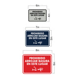 Signs ByLITA Classic Framed Prohibido Arrojar Basura en Este Lugar Graphic Spanish Security Wall or Door Sign