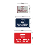 Signs ByLITA Classic Framed Do Not Touch The Cookie Jar Durable ABS Plastic Laser Engraved Easy Installation Wall or Door Sign