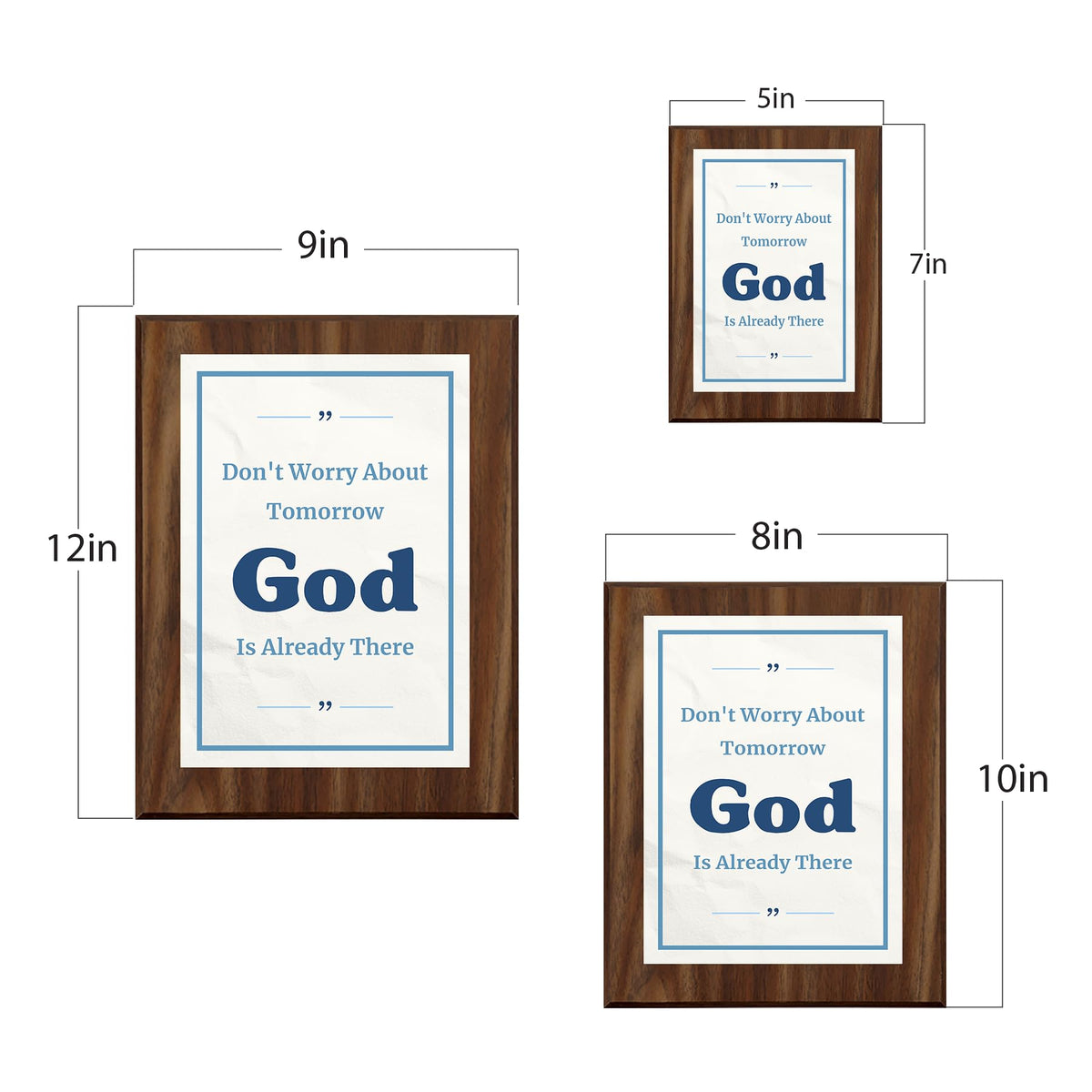 Don't Worry About Tomorrow God Is Already There Decorative Wall Plaque With Easel Acrylic Stand | Religious Plaques