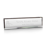 Attorney or Judge Themed, Gavel Design, Personalized Acrylic Desk Sign for Lawyers and Legal Professionals (2 x 10")