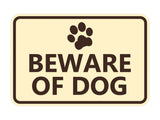 Classic Framed Beware of Dog Sign