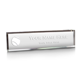 Tennis Themed, Personalized Acrylic Desk Sign, Tennis Ball Design, (2 x 10")