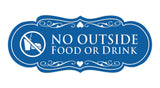 Designer No Outside Food or Drink Sign