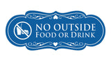 Designer No Outside Food or Drink Sign
