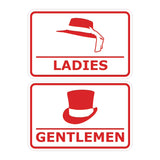 Classic Framed Ladies And Gentlemen Sign Set