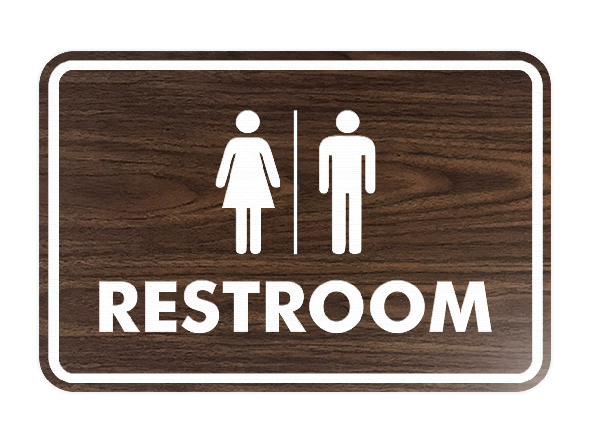Classic All Gender Restroom Sign