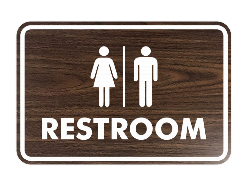 Classic All Gender Restroom Sign – Pacific Sign and Stamp