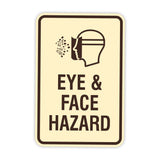 Signs ByLITA Portrait Round Eye & Face Hazard Wall or Door Sign