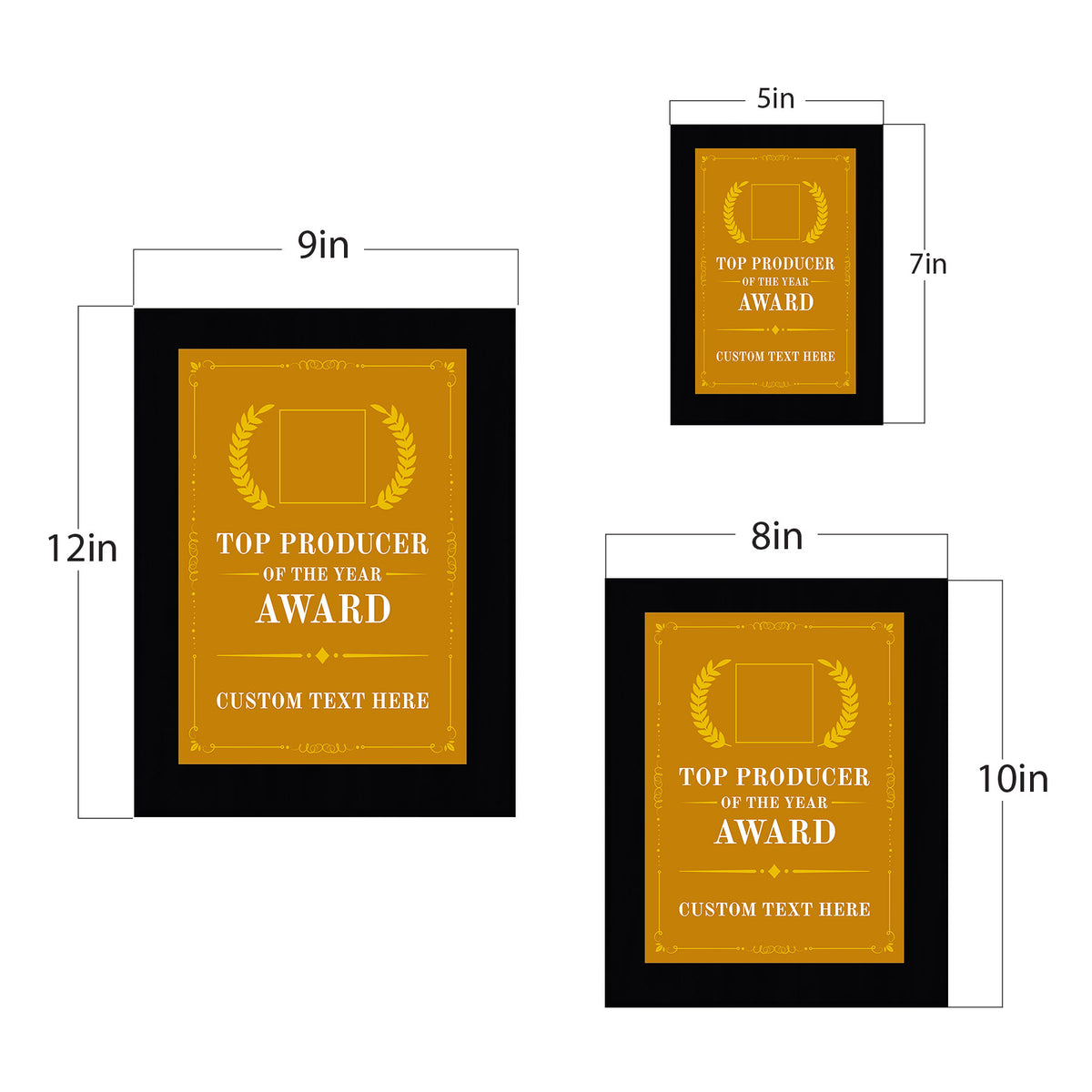 Top Producer of the Year Award Personalized (Black) Wall Plaque With Easel Acrylic Stand | Workplace Recognition Ceremonies Award Plaques