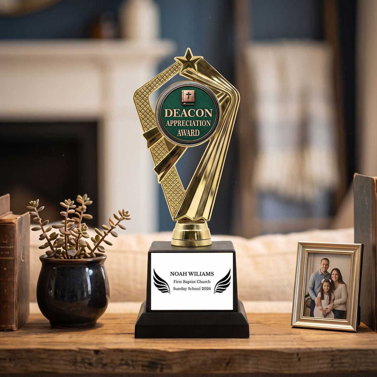 All Quality Deacon Appreciation Award Trophy, Custom Engraved
