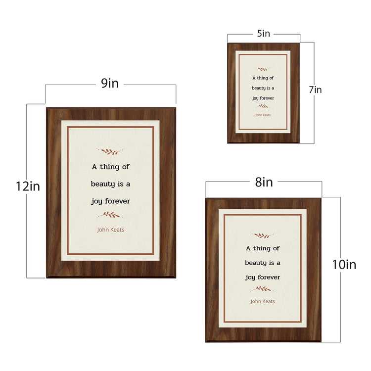 A thing of beauty is a joy forever – John Keats Decorative Wall Plaque With Easel Acrylic Stand | Great Literature Decor