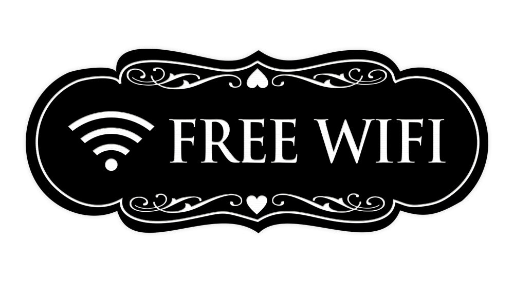 Designer Free Wifi Sign