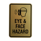 Signs ByLITA Portrait Round Eye & Face Hazard Wall or Door Sign