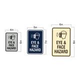 Signs ByLITA Portrait Round Eye & Face Hazard Wall or Door Sign