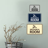 Classic Framed Mechanical Room Wall or Door Sign