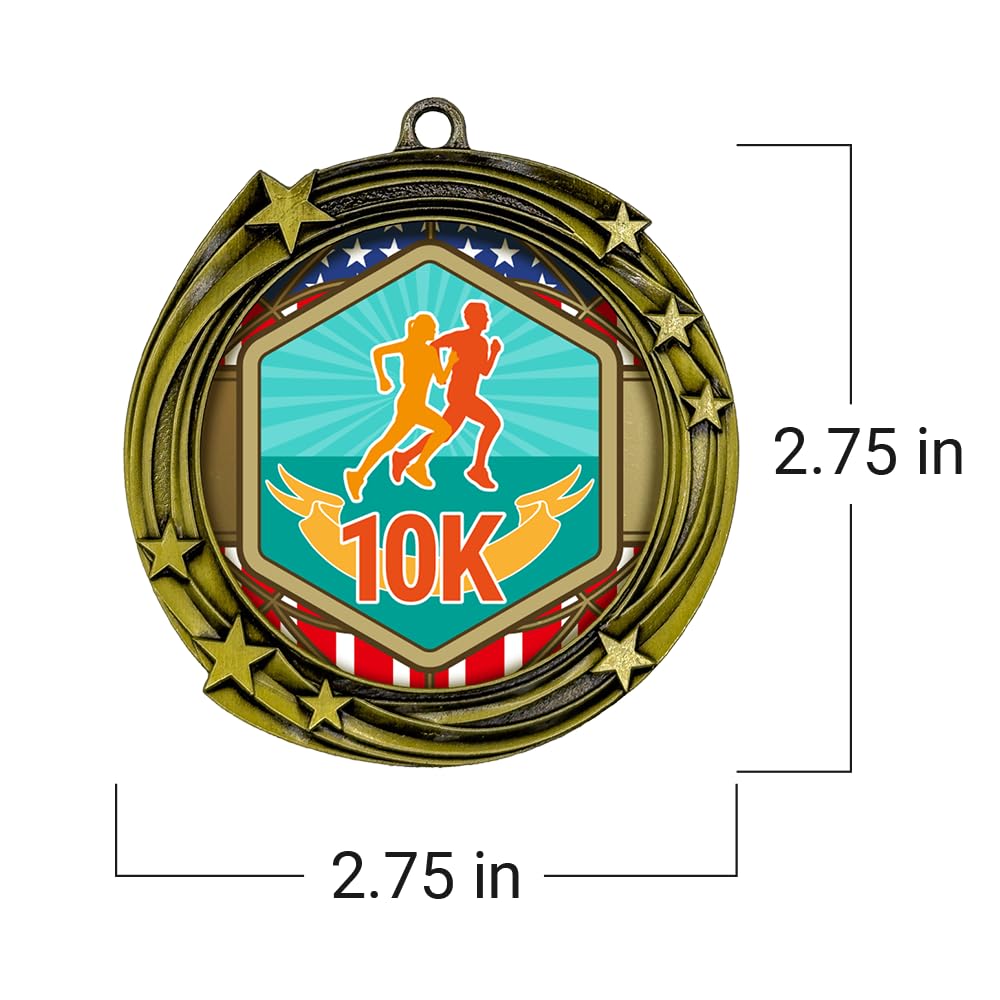 All Quality Stars Design 10k Medal - 1st, 2nd, 3rd Place