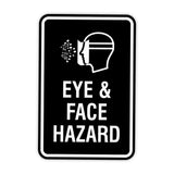 Signs ByLITA Portrait Round Eye & Face Hazard Wall or Door Sign