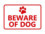 Classic Framed Beware of Dog Sign