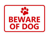 Classic Framed Beware of Dog Sign