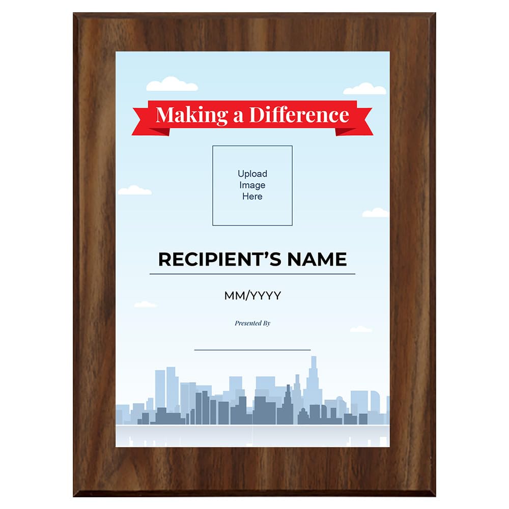 Community Hero Award Personalized (Wooden) Wall Plaque With Easel Acrylic Stand | Certificates & Achievements Personalized Wall Prints (Plaques)