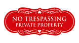 Designer No Trespassing Private Property Sign