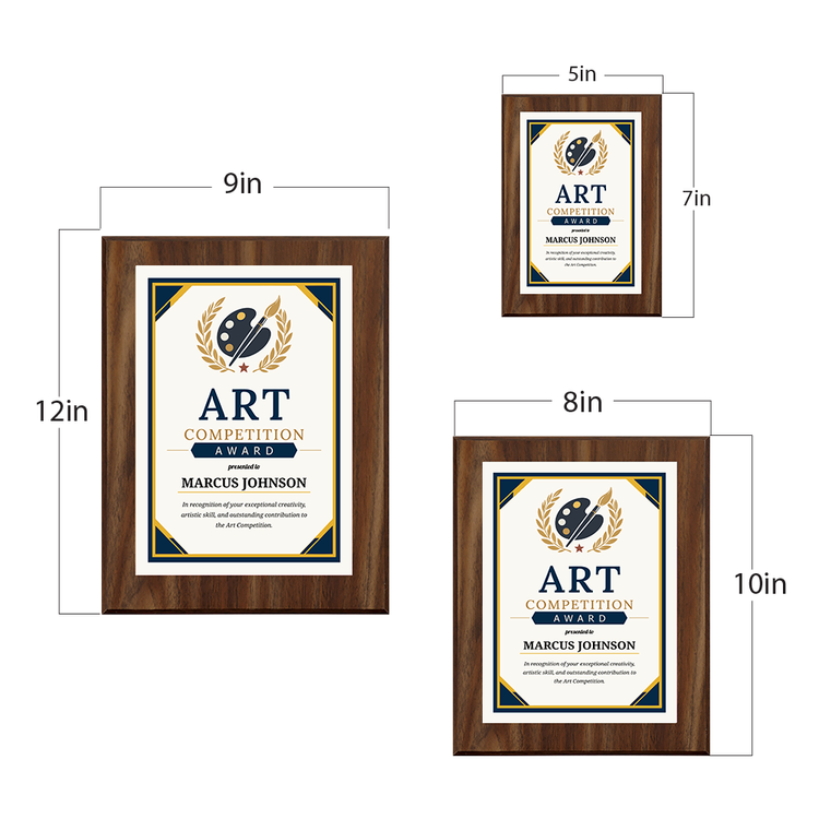 Art Competition Award' Personalized Wall Plaque With Easel Acrylic Stand | Professional/Industry Recognition Award Plaques