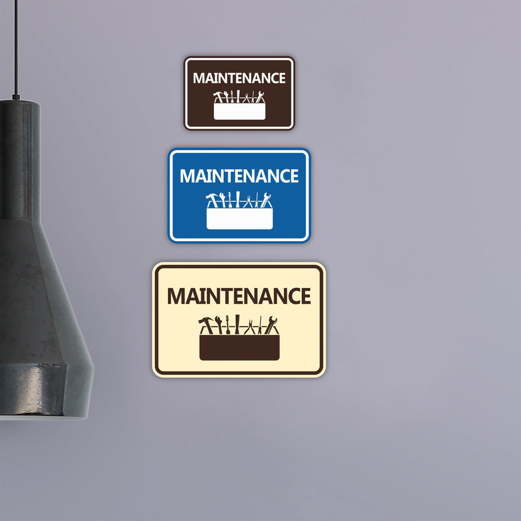 Classic Framed Maintenance Wall or Door Sign – Pacific Sign and Stamp