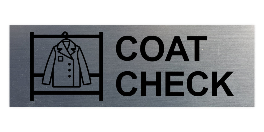 Basic Coat Check Wall or Door Sign Pacific Sign and Stamp