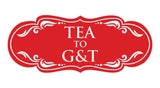 Signs ByLITA Designer Tea to G&T Elegant Design Clear Messaging Durable Construction Easy Installation Wall or Door Sign