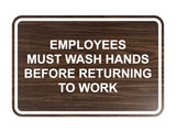 Classic Framed Employees Must Wash Hands Before Returning To Work