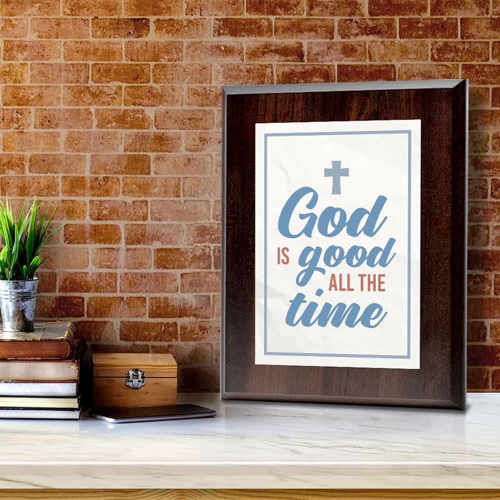 God Is Good All The Time Decorative Wall Plaque With Easel Acrylic Stand | Religious Plaques