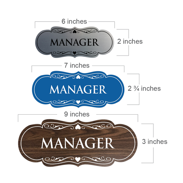 Designer Manager Sign – Pacific Sign and Stamp