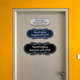 Signs ByLITA Designer This Kitchen is Seasoned with Love Durable ABS Plastic Laser Engraved Easy Installation Elegant Design Wall or Door Sign