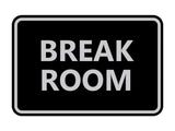 Classic Framed Break Room Sign