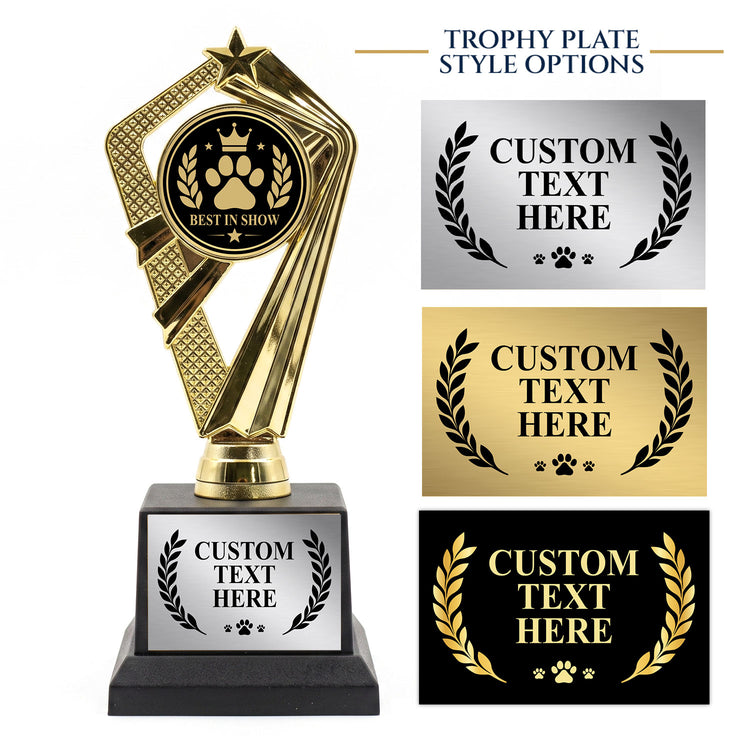Gaucho Goods Best in Show Trophy, Custom Engraved Pet Award — Personalized Best in Show Award for Dog & Pet Shows