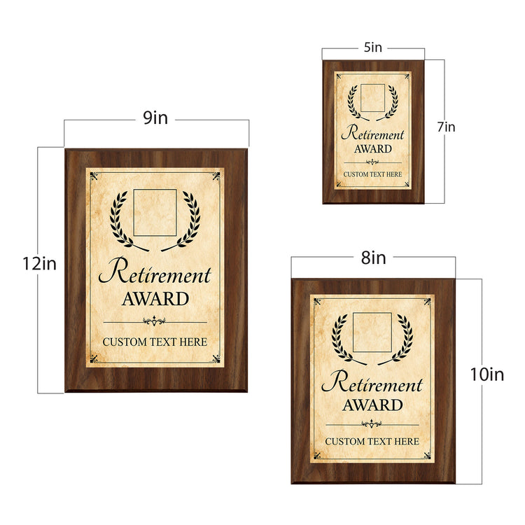 RetirementAward Personalized (Wooden) Wall Plaque With Easel Acrylic Stand | Workplace Recognition Ceremonies Award Plaques