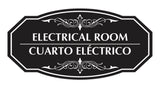 Signs ByLITA Victorian Electrical Room- Cuarto Eléctrico Bilingual Wall or Door Sign