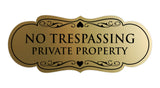 Designer No Trespassing Private Property Sign