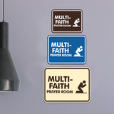 Classic Framed Multi-Faith Prayer Room Wall or Door Sign