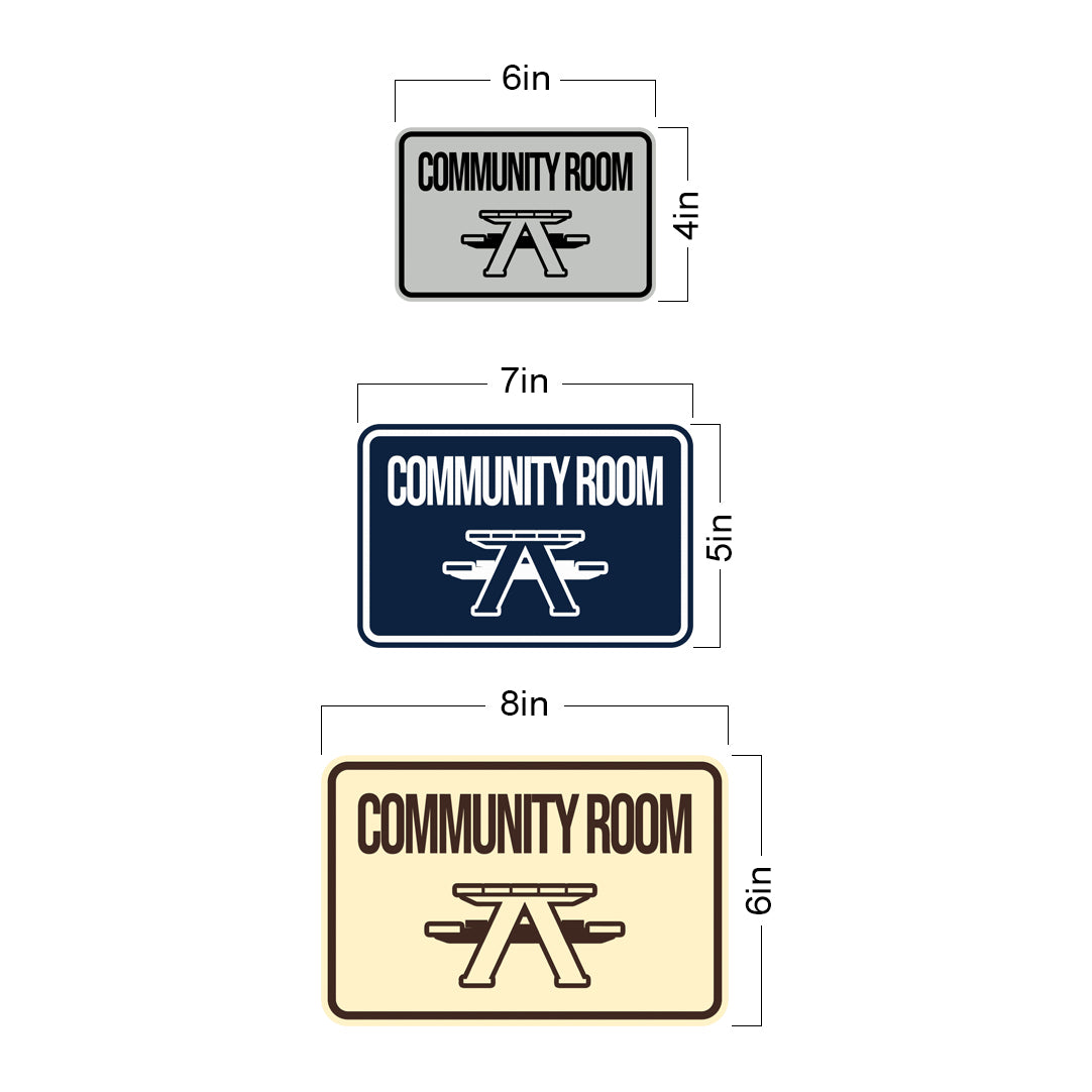 Classic Framed Community Room Wall or Door Sign – Pacific Sign and Stamp