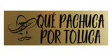 Signs ByLITA Basic Que Pachuca Por Toluca Wall or Door Sign