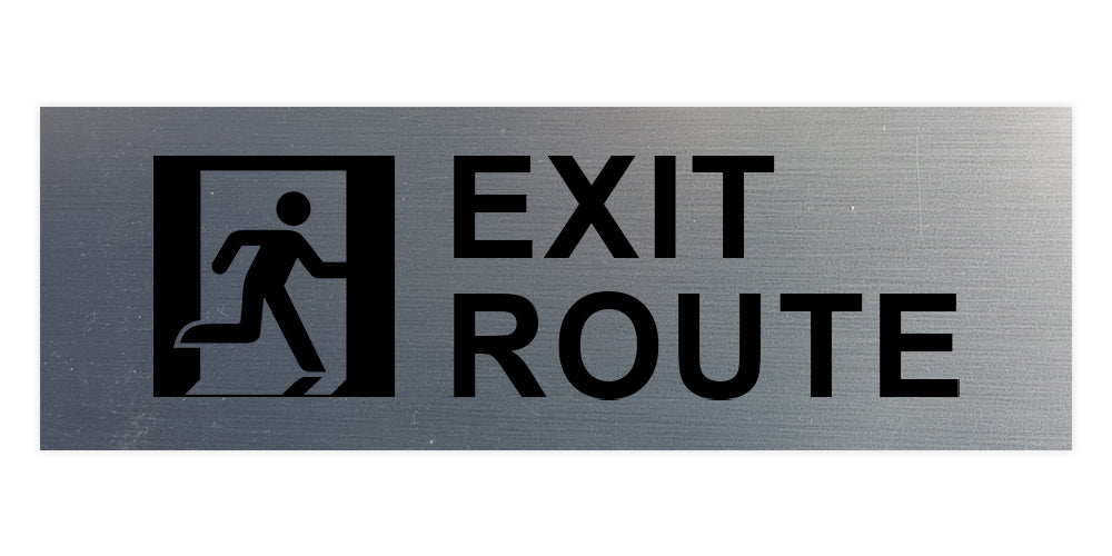 Basic Exit Route Wall or Door Sign – Pacific Sign and Stamp