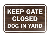 Classic Framed Keep Gate Closed Dog Sign