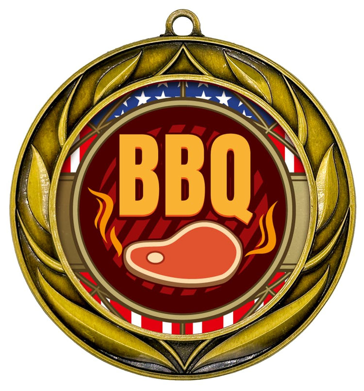 All Quality Wreath Design BBQ Medal | Competition | High Quality Metal Medal - 1st, 2nd, 3rd Place