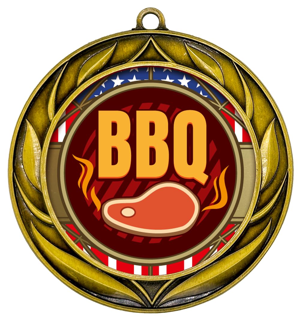 All Quality Wreath Design BBQ Medal | Competition | High Quality Metal Medal - 1st, 2nd, 3rd Place