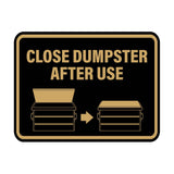 Signs ByLITA Classic Framed Close Dumpster After Use Wall or Door Sign