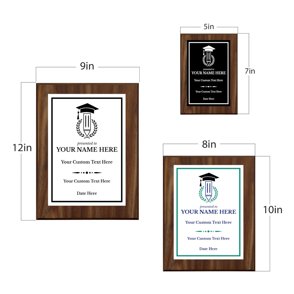 Teacher Recognition Customizable Award Plaque | Easel Mount Option | Achievement and Service Personalizable Plaques