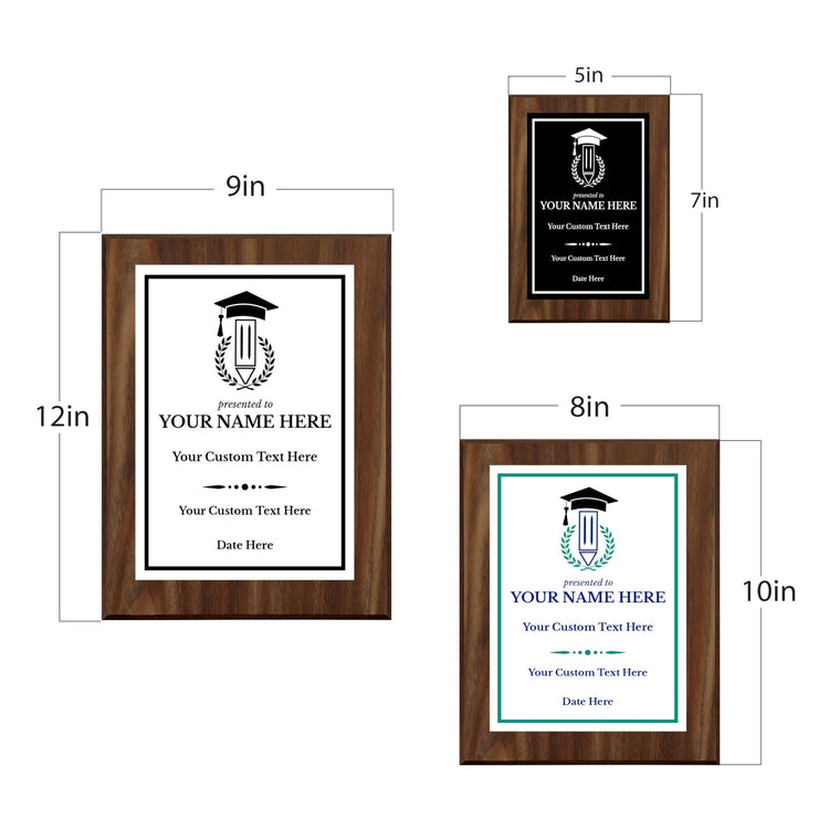 Teacher Recognition Customizable Award Plaque | Easel Mount Option | Achievement and Service Personalizable Plaques