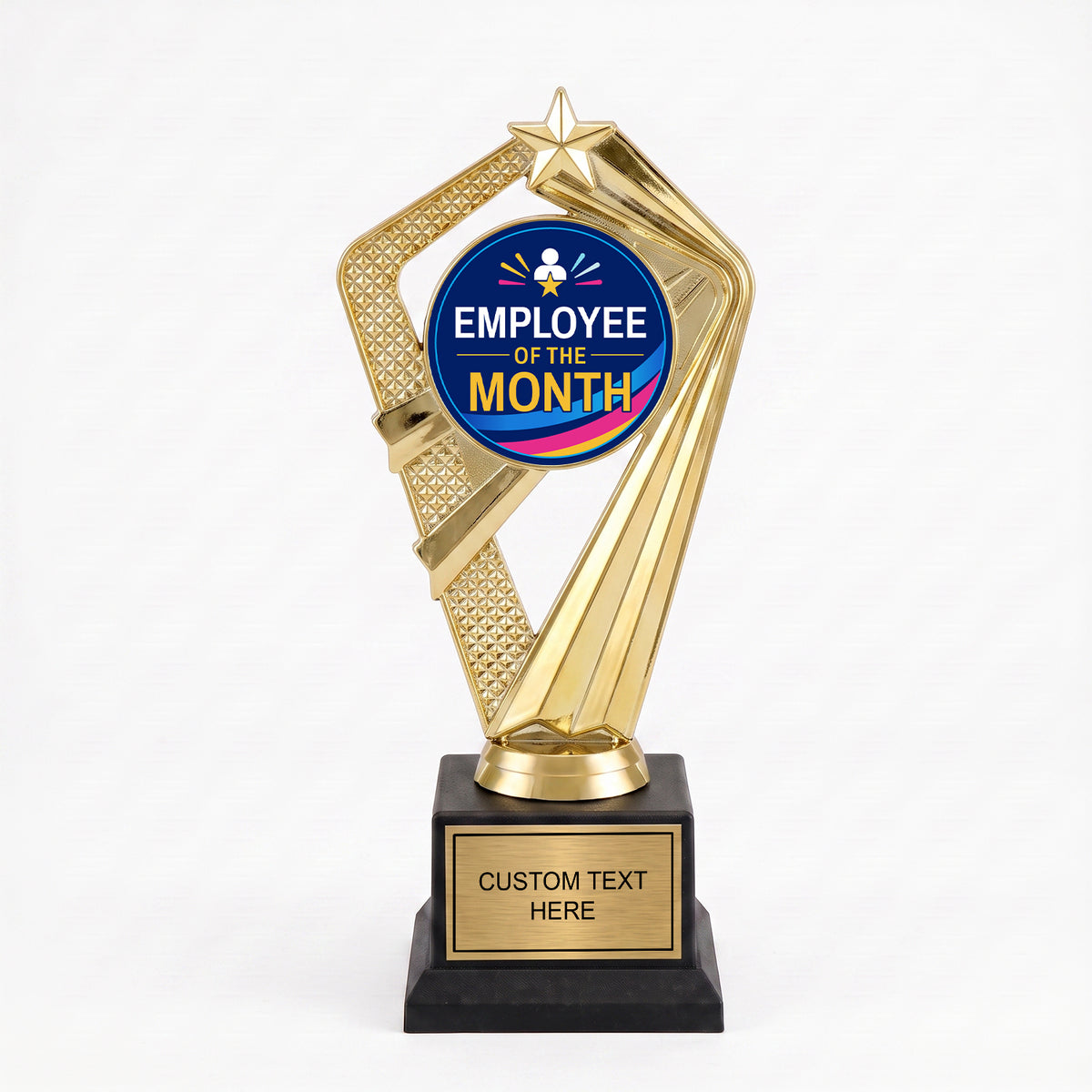 All Quality Employee of the Month Trophy, Custom Engraved — Personalized Monthly Workplace Recognition Award