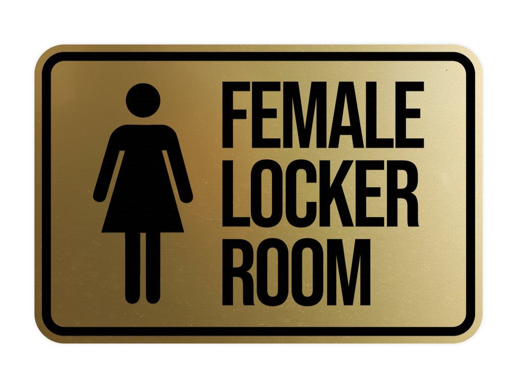 Classic Framed Female Locker Room Wall or Door Sign – Pacific Sign and ...